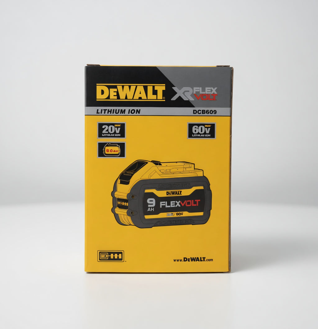 🔋 DEWALT FLEXVOLT 20V/60V MAX 9Ah Battery – High Output Power for Demanding Jobs