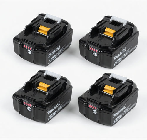 🔥 (4 Pack) Makita 18V LXT BL1860B 6.0Ah Lithium-Ion Battery – OEM High Capacity