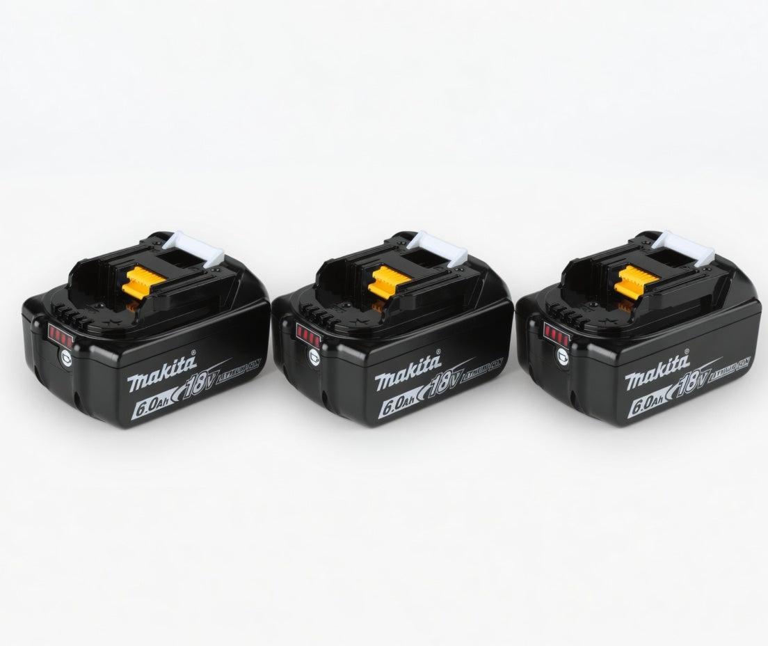 🔥 (3 Pack) Makita 18V LXT BL1860B 6.0Ah Lithium-Ion Battery – OEM High Capacity